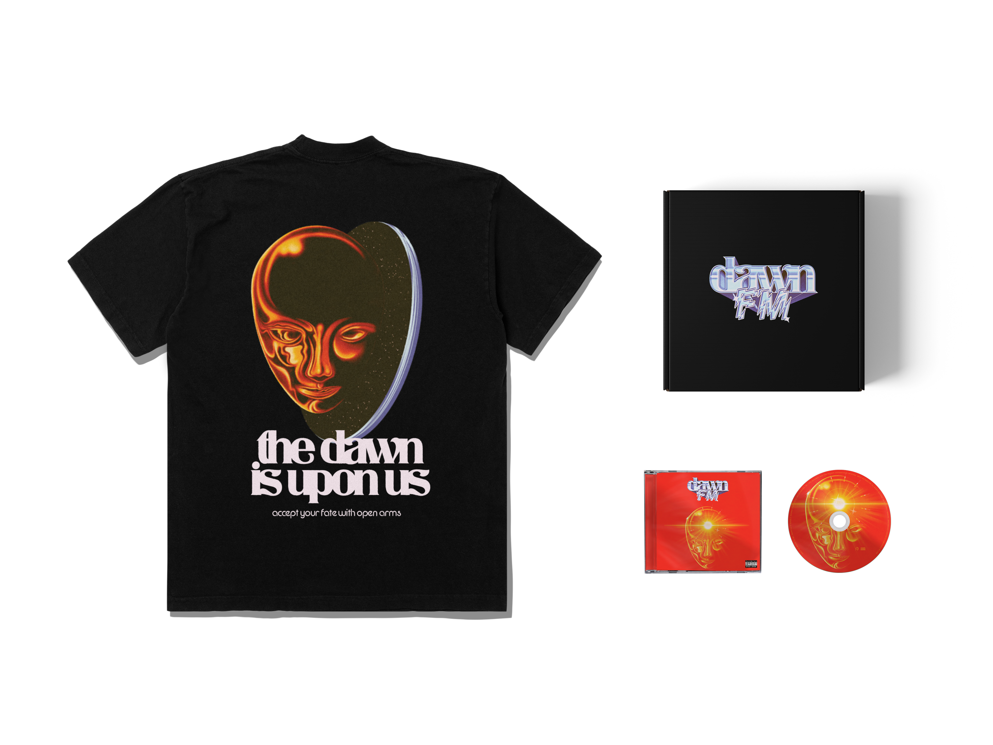 The Weeknd - Dawn Fm Accept Your Fate Tee Box Set